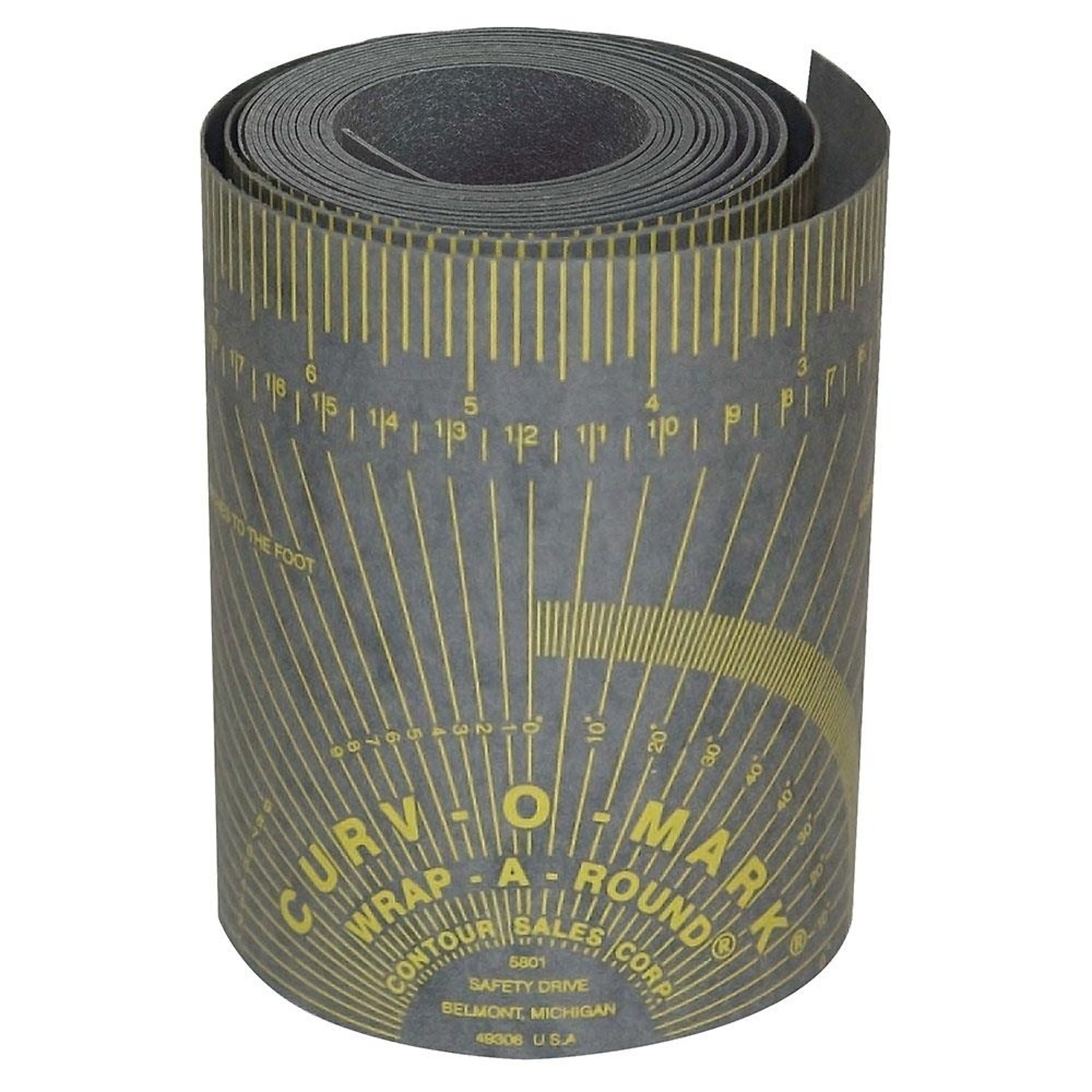 Curv-O-Mark® by Jackson Safety® - Medium Wrap-A-Round Pipe Ruler - Gray - Model # 14763